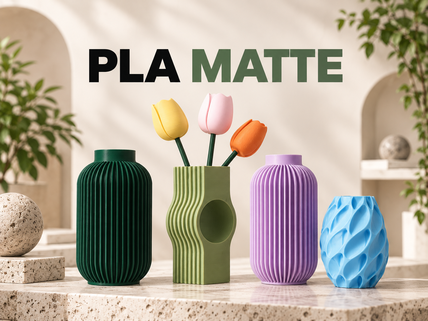ตัวอย่างผลิตภัณฑ์จาก PLA Matte