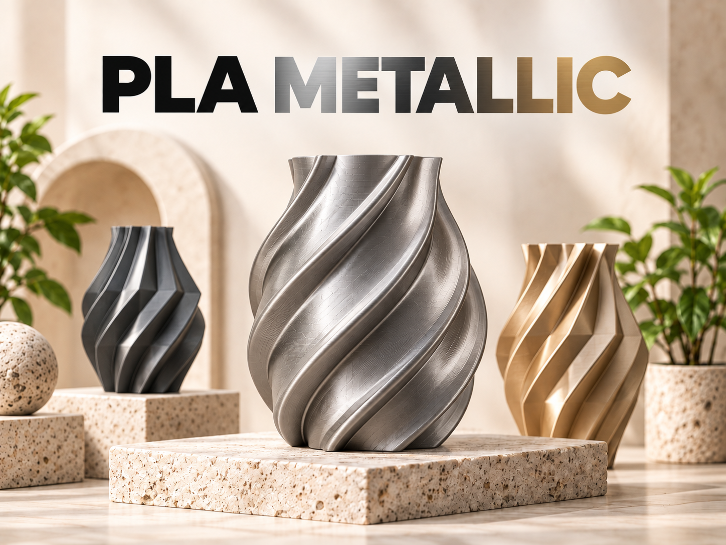 ตัวอย่างผลิตภัณฑ์จาก PLA Metallic